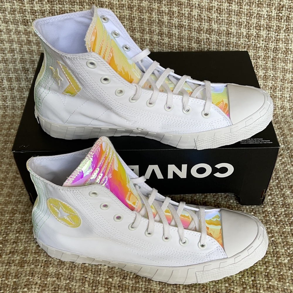 Converse Untitled Hi White/White/Iridescent MEN`S - Picture 2 of 16
